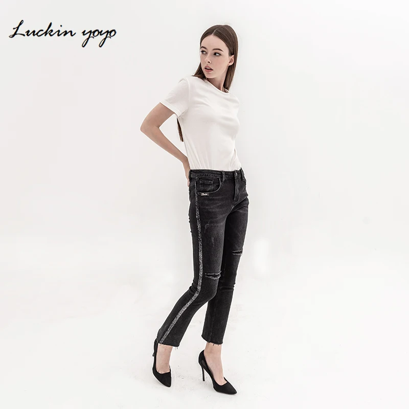 Jeans for Women black Jeans Mid-Waist Jeans Woman High Elastic Stretch Jeans female denim skinny pencil Ankle-Length pants Jeans for Women black Jeans Mid-Waist Jeans Woman High Elastic Stretch Jeans female denim skinny pencil Ankle-Length pants
