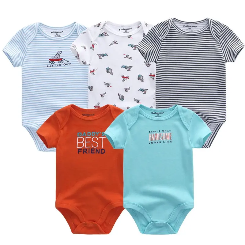 Боди для ребенка мальчика 5 шт./лот Единорог одежда 3 6 9 12 месяцев новорожденных pudcoco с рукавами-крылышками боди младенцев и малышей Одежда - Цвет: BDS5065