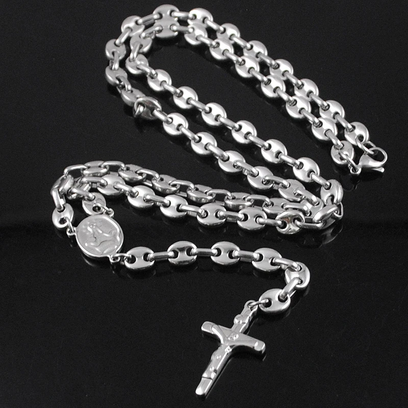 Platinum Rosary Necklace For Mens Store 