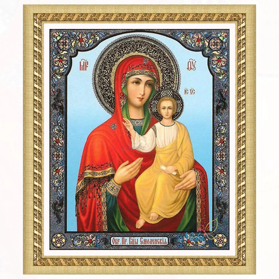 

religion nossa senhora Round diamond mosaic painting diamond embroidery cross stitch - 5d diy full crystals beadwork sale 2900R