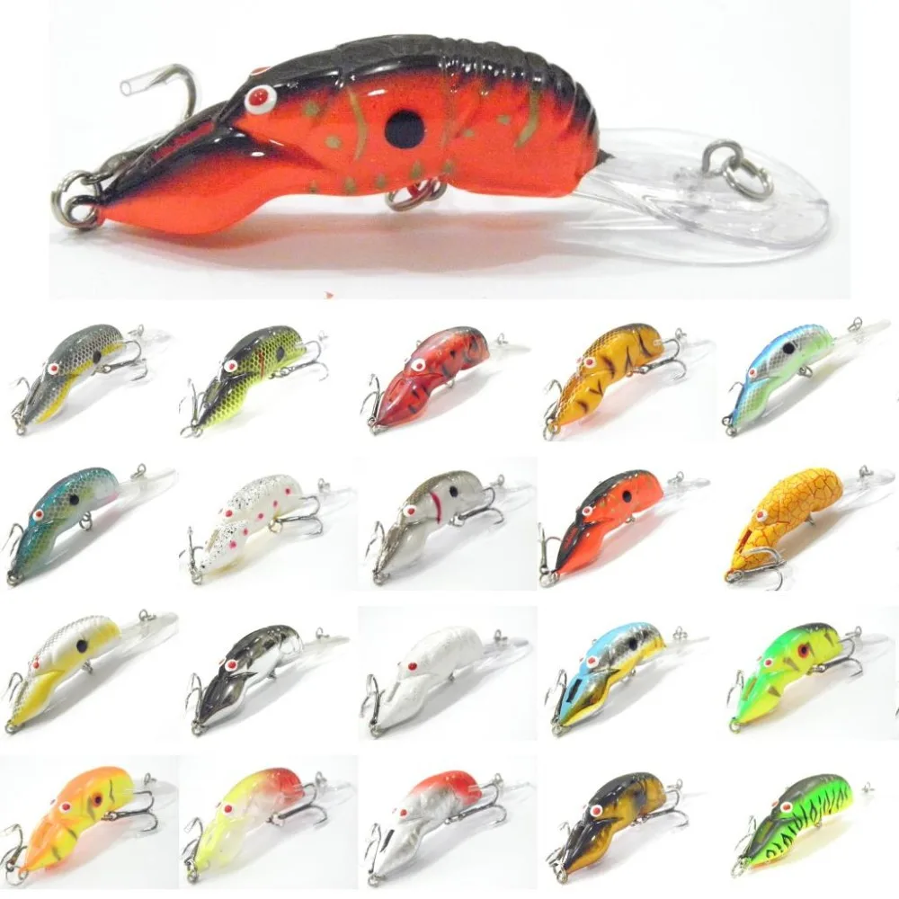 wLure 10g 9cm Crawfish Insect Bait Deep Water Crankbait Tight Action in