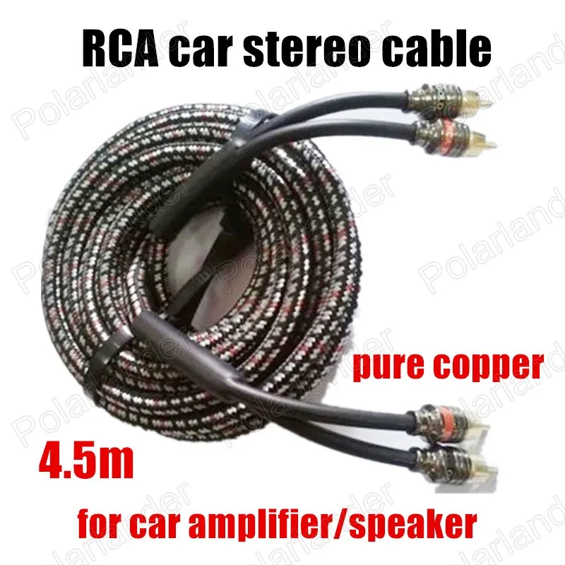 Car audio Cable Black multicolored RCA to RCA pure copper stereo Cable