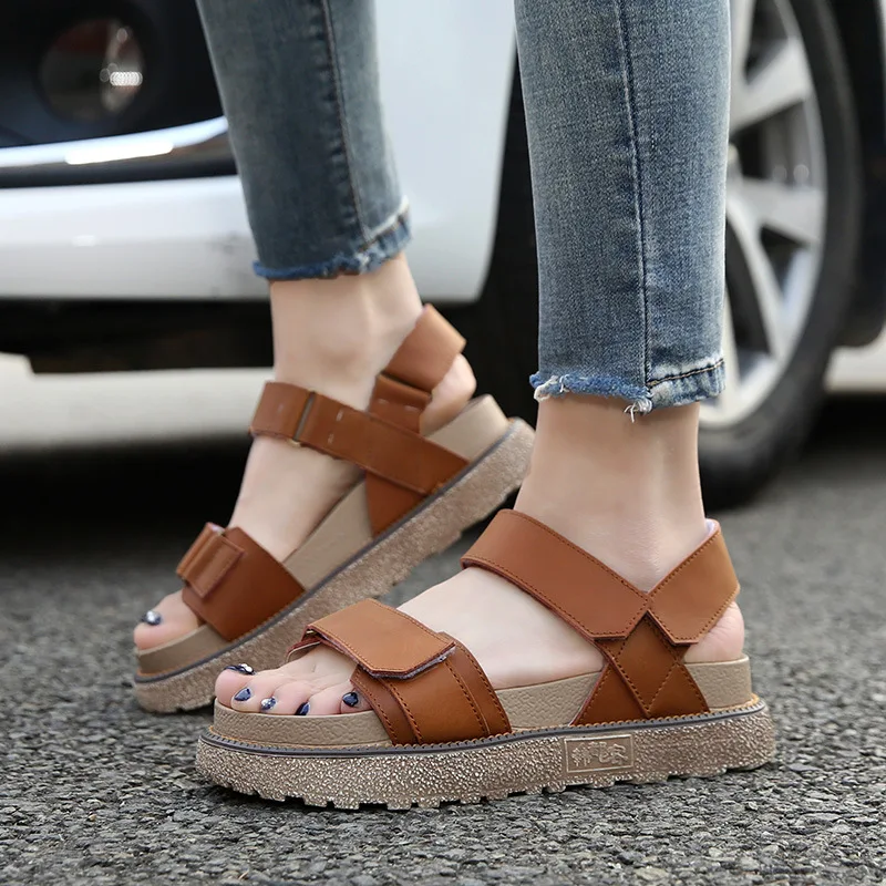 الصنادل النساء Sandalias موهير 2019 جلد طبيعي المصارع صنادل أرضية الأنثوية الصيف أسافين الأحذية امرأة صندل مسطح 43 الصنادل النساء Sandalias موهير 2019 جلد طبيعي المصارع صنادل أرضية الأنثوية الصيف أسافين الأحذية امرأة صندل مسطح 43