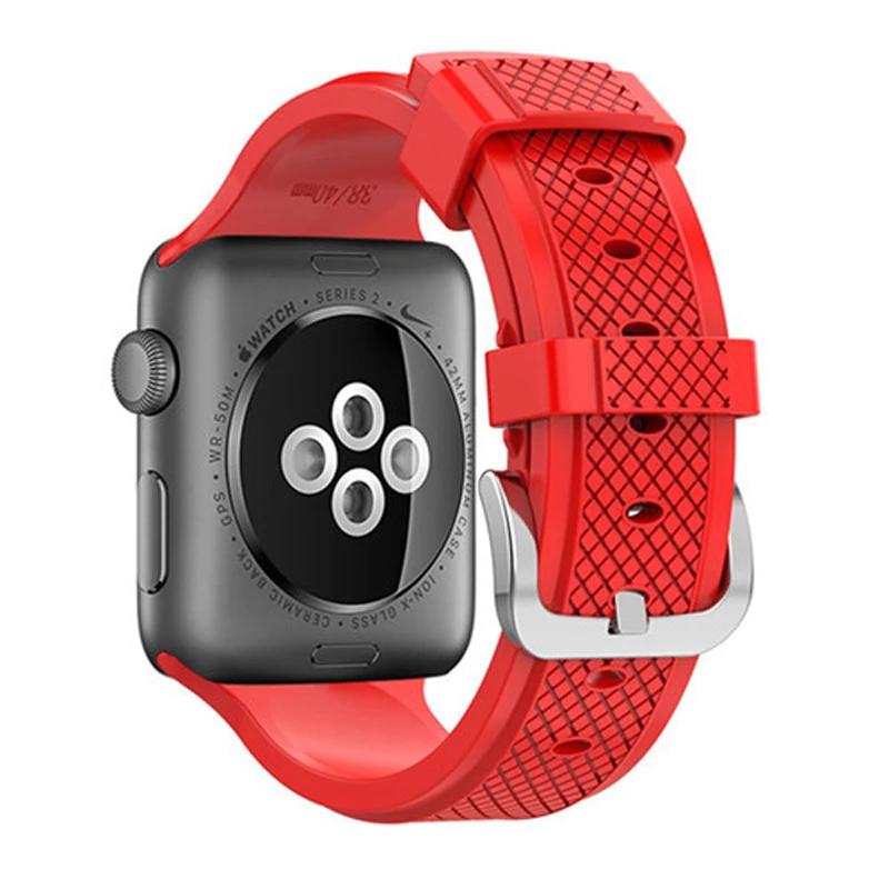 

watchband for iwatch 4/3/2/1 rubber strap Sport belt For Apple Watch Band 42mm 44mm 40mm 38mm I Wrist Bracelet watch band