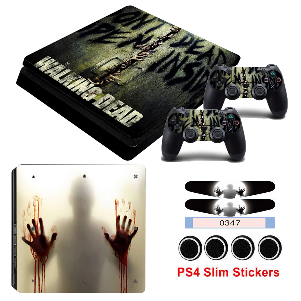 Игровой чехол для Playstation4 Slim PS4 Skin Наклейка консоли + 2 шт. контроллер защита