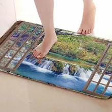 Водопад Стиль Коврик для ванной комнаты, смешной Противоскользящий коврик для ванной, занавески для душа s аксессуары, соответствующие вашей душевой занавеске