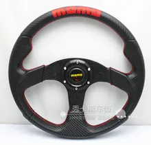 2015 new carbon fiber modified MOMO steering wheel / 350MM PVC racing wheel / Universal steering wheel of high-quality