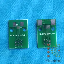 3 шт./лот 6 P FFC Гибкие печатные платы адаптер пластины 0.5 мм/1.0 мм Шаг до 2.54 мм 6pin плоский кабель разъем для печатной платы TFT ЖК-дисплей Новый