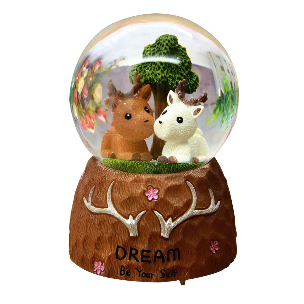 Стеклянный шар Подарочная Музыкальная шкатулка украшения для домашнего офиса Кофейня детей DC156 - Цвет: 06