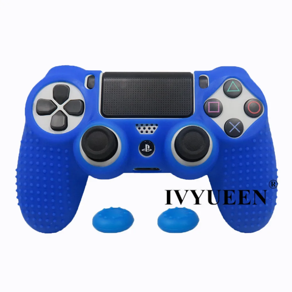 IVYUEEN для sony playstation 4 Dualshock 4 PS4 Pro Slim контроллер силиконовый чехол защитная кожа и аналоговые ручки