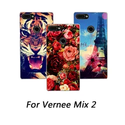 На Алиэкспресс купить чехол для смартфона soft silicone cases for vernee mix 2 painting colorful flower animals and towers tpu phone cover for vernee mix 2 case cover
