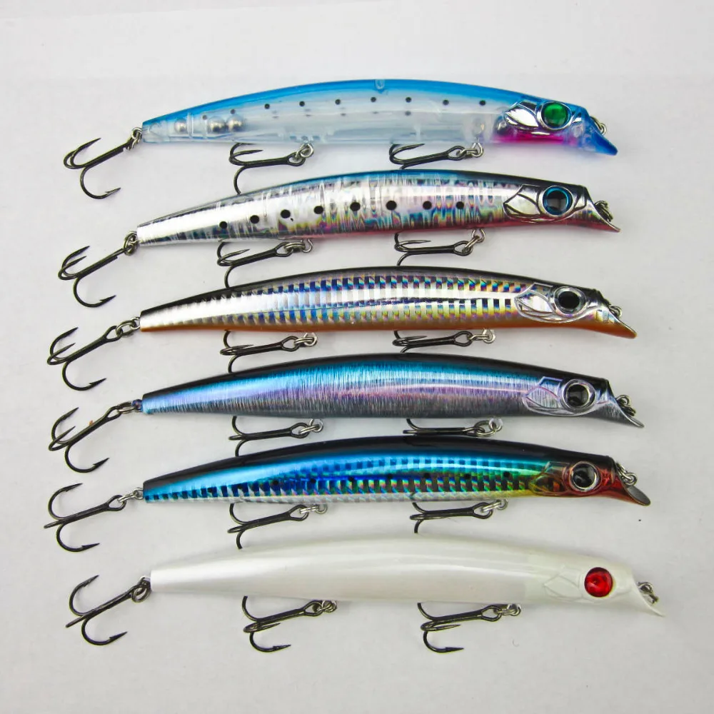 Fishing Floating Minnow Popper Sea Bass Pike Lure Jerkbait 140mm/20gin