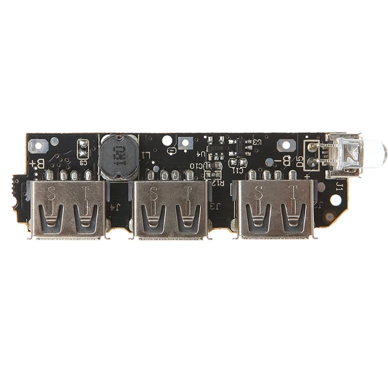 

5V 2.1A 3 USB Power Bank Battery Charger Module Circuit Board Step Up Boost DIY