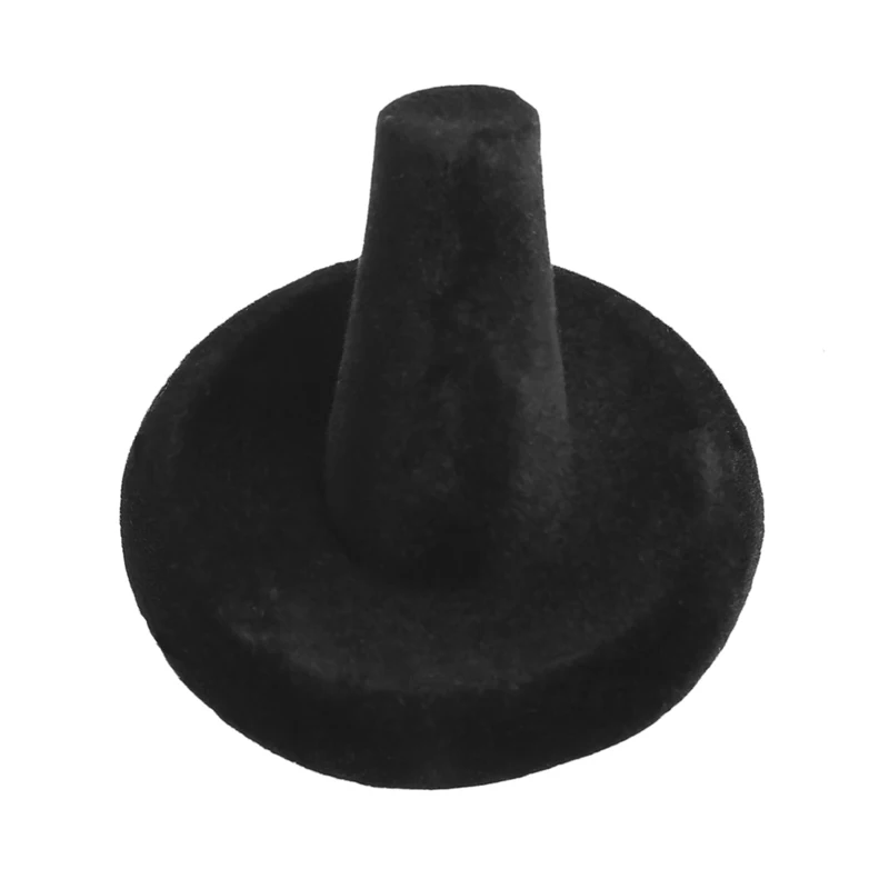 Single Black Velvet Finger Ring Stand Jewelry Display Rack Holder