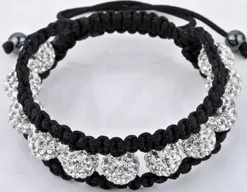 Скидка! Модные! белые супер Лучшие 10 мм бисер кристаллы браслет. новейший стиль ювелирные изделия Большая скидка! Шамбалла