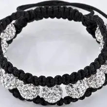 Скидка! Модные! белые супер Лучшие 10 мм бисер кристаллы браслет. новейший стиль ювелирные изделия Большая скидка! Шамбалла