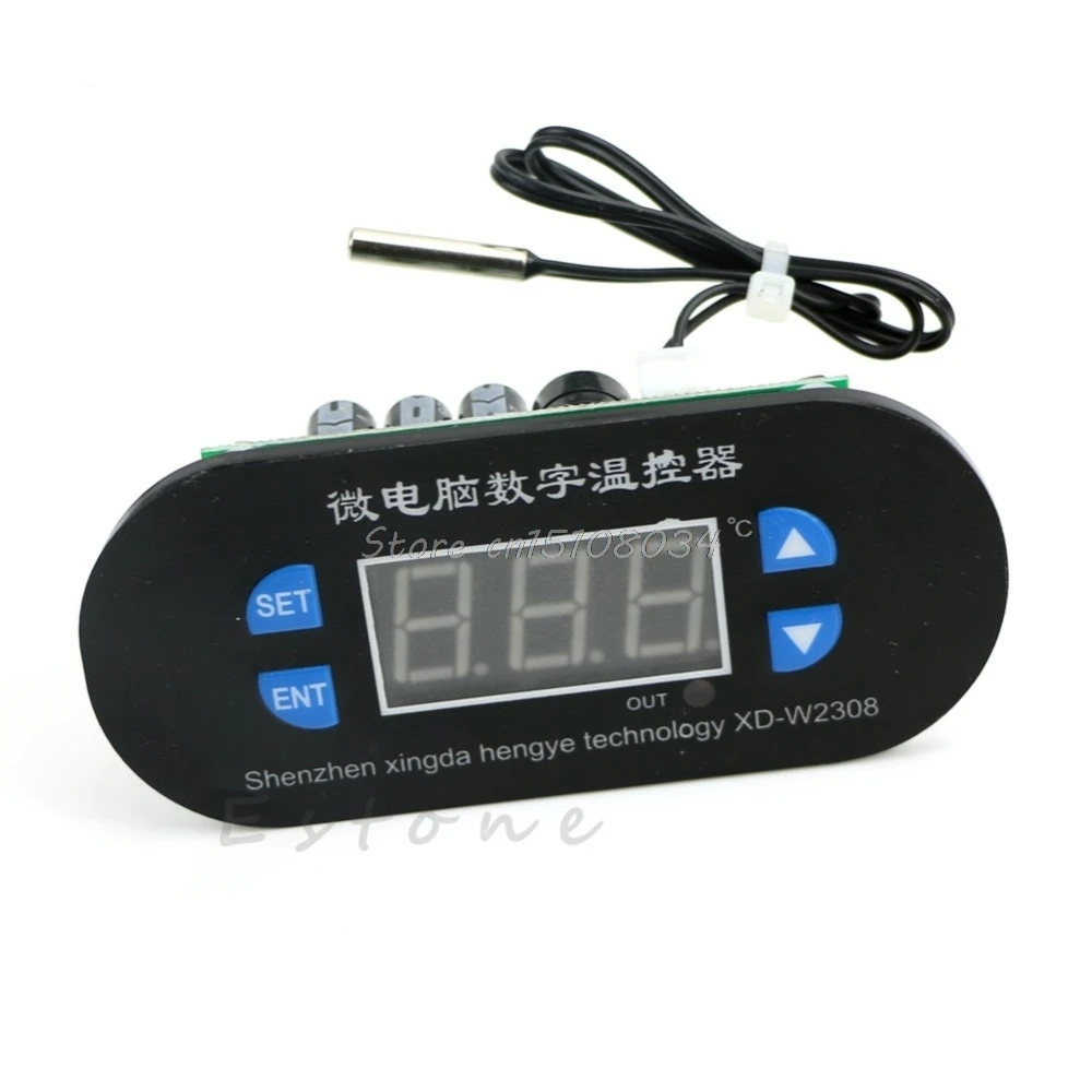 

Digital LED Heat Cool Thermostat Temperature Controller Sensor Hottest DC 12V #S018Y# High Quality