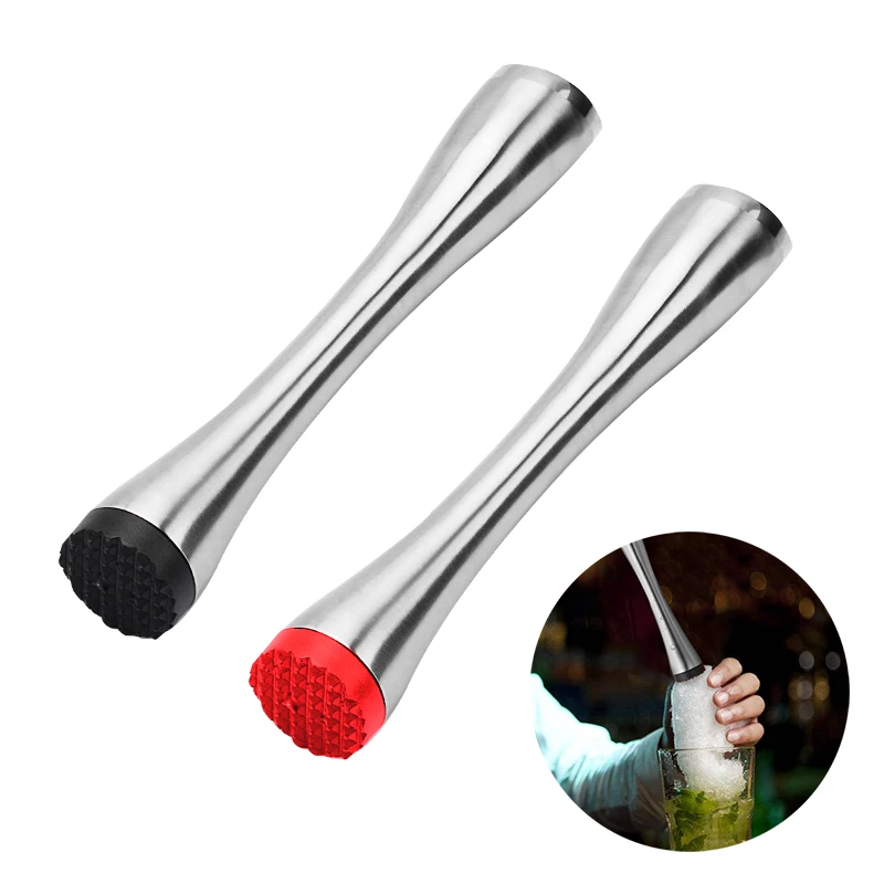 Stainless Steel Crushed Ice Stick Practical Cocktail Swizzle Stick