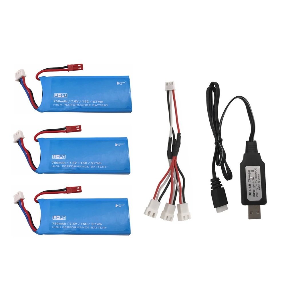 7,6 V 750mAh 15C аккумуляторная батарея Lipo для Hubsan H216A X4 RC Quadcopter запасные части 7,6 V 750mAh батарея - Цвет: Бургундия