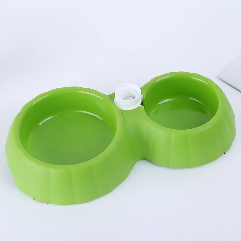 

Dog Bowl Plastic Double Bowl Perro Feeders Kitten Feeder Container Cat Food & Drink Cat Bowls Daily Pet Used Wares Pet Suppiers