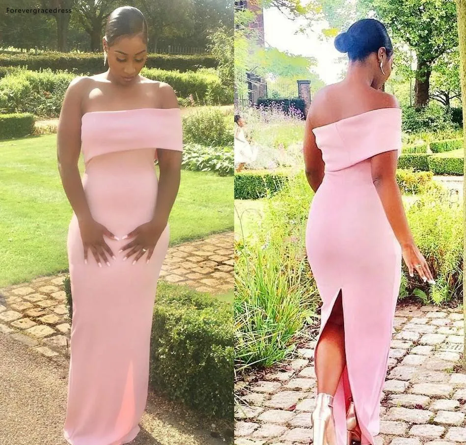 

Pink Bridesmaid Dresses 2019 South African Summer Country Garden Formal Wedding Party Guest Maid of Honor Gowns Plus Size