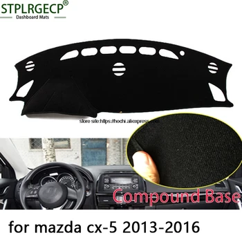 

STPLRGECP double layer Black Dash Mat for mazda cx-5 2013-2016 Dashmat Black Carpet Car Dashboard Automotive interior Mats