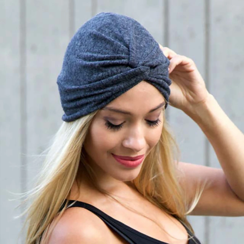 High quality Women Cancer Chemo Hat Beanie Scarf Turban Head Wrap Cap Soft comfortable Cotton Knitted hat lowest Price@casquette