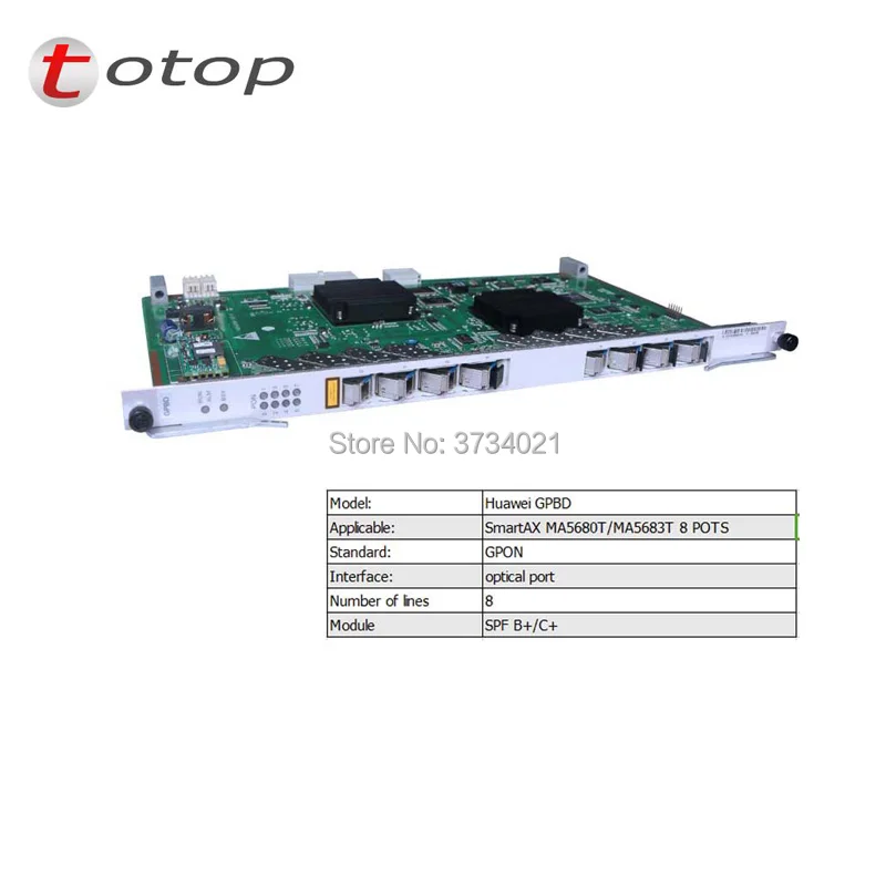 Хуавэй GPBD 8 Порты GPON доска с шт. класса C + SFP модуль для MA5600 OLT|Оптоволоконное
