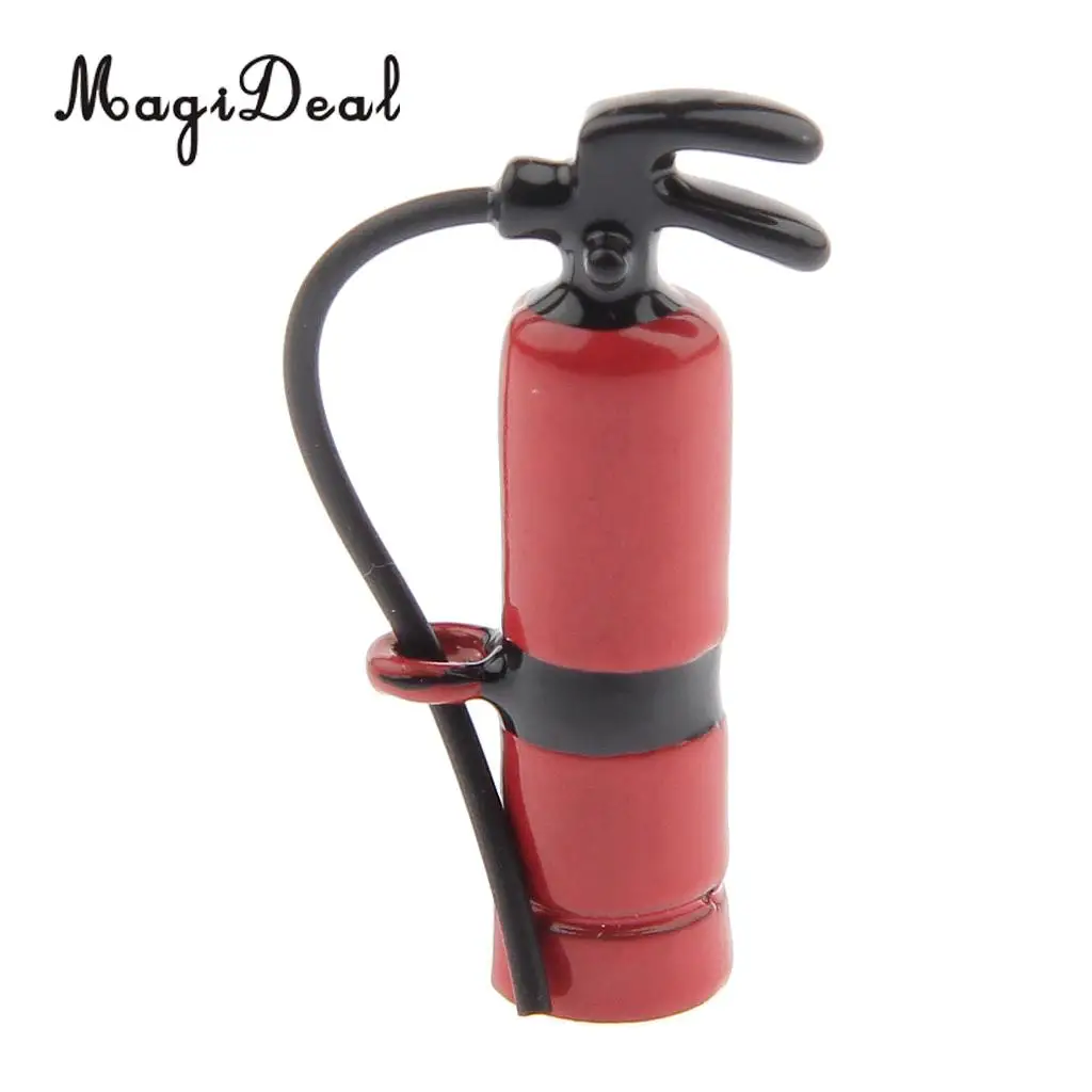 MagiDeal Mini 1Pc 1/12 Scale Dolls House Miniature Fire Extinguisher for Kitchen Pub Bar Livingroom Classroom Decor Acc 2 Kinds