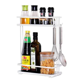 

Double layer flavoring bottle shelf kitchen seasoning rack spice rack bathroom table cosmetics storage shelves wx8081948