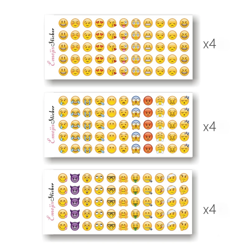 12 Sheets/lot Cute Mini Funny Expression Pvc Transparent Korean Stickers Papers Flakes Kids Decorative For Cards Stationery