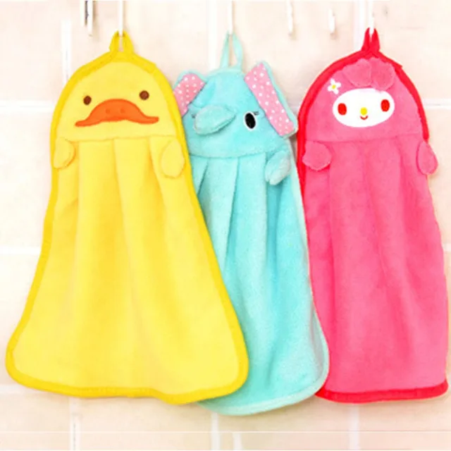 cartoon animal kitchen hand towel bath hanging wipe soft towel cute candy coral velvet towels - Kitchen Hand Towels cartoon animal kitchen hand towel bath hanging wipe soft towel cute candy coral velvet towels - Kitchen Hand Towels