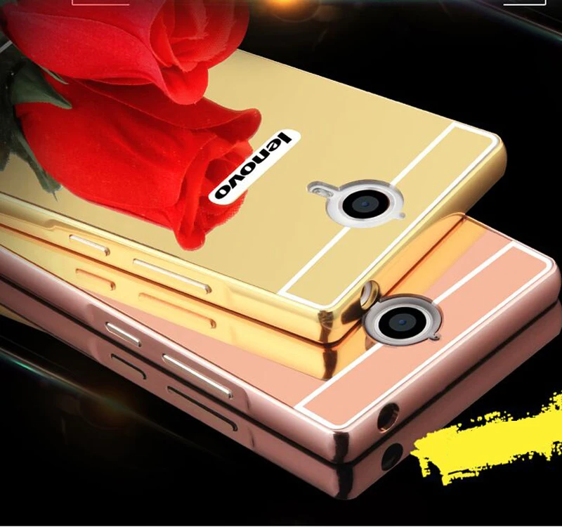 Горячая продажа для Lenovo K80 K80M зеркальная задняя крышка и алюминиевая рамка чехол