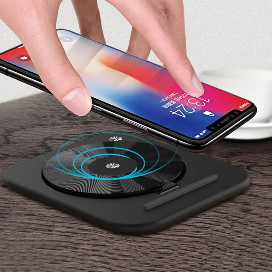 10W Qi Wireless Charger Desktop Fast Wireless Charging For IPhone XR XS 