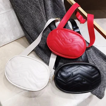 

2018 New Fashion 3 Colors Hight Quality Pure Color Waist Bag Women Waist Fanny Packs Belt Bag Luxury Brand Leather Chest Handbag