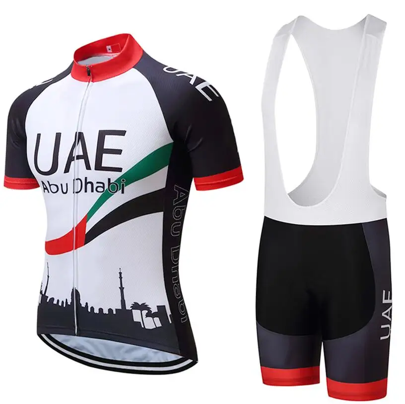 Новинка ОАЭ одежда для команды велосипедистов велосипед Джерси 12D гелевые прокладки шорты набор мужские быстросохнущие pro велосипедный майон Culotte одежда - Цвет: Черный