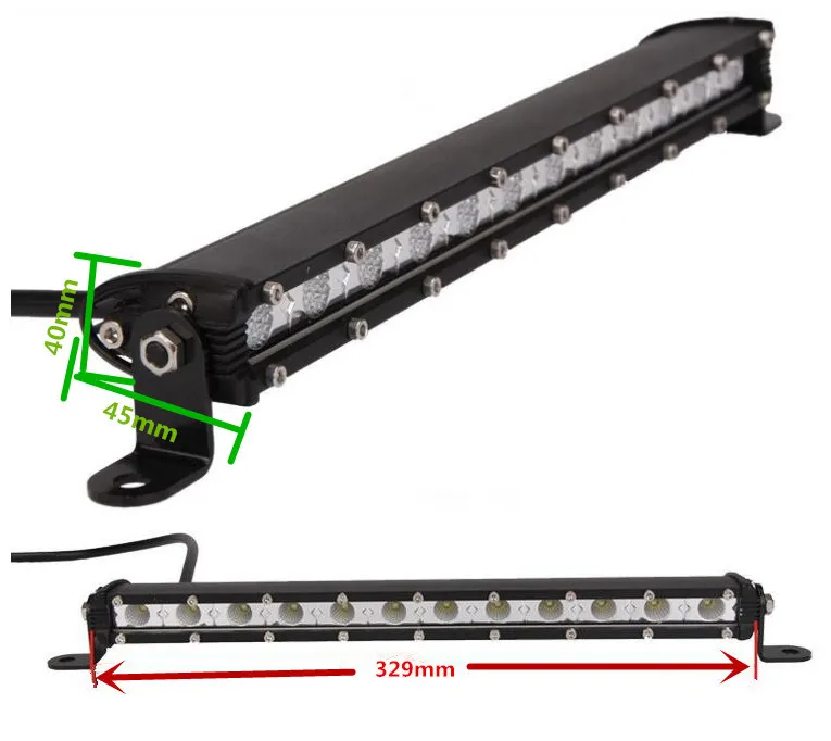 

13"inch 36W With CREE LED Chips Light Bar Spot 12V 24V IP67 For ATV SUV 4WD 4X4 Truck Tractor Trailer Work Light
