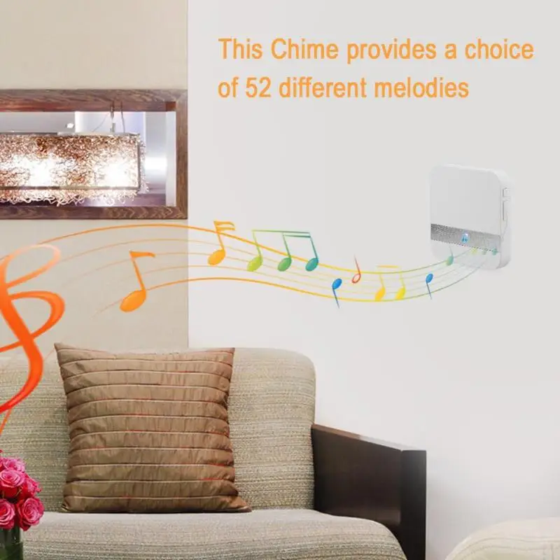 B10 AC 90V-250V 52 Chimes 110dB Wireless Doorbell Receiver Ding Dong Wifi Doorbell Camera Low Power Consumption Home Door B10 AC 90V-250V 52 Chimes 110dB Wireless Doorbell Receiver Ding Dong Wifi Doorbell Camera Low Power Consumption Home Door
