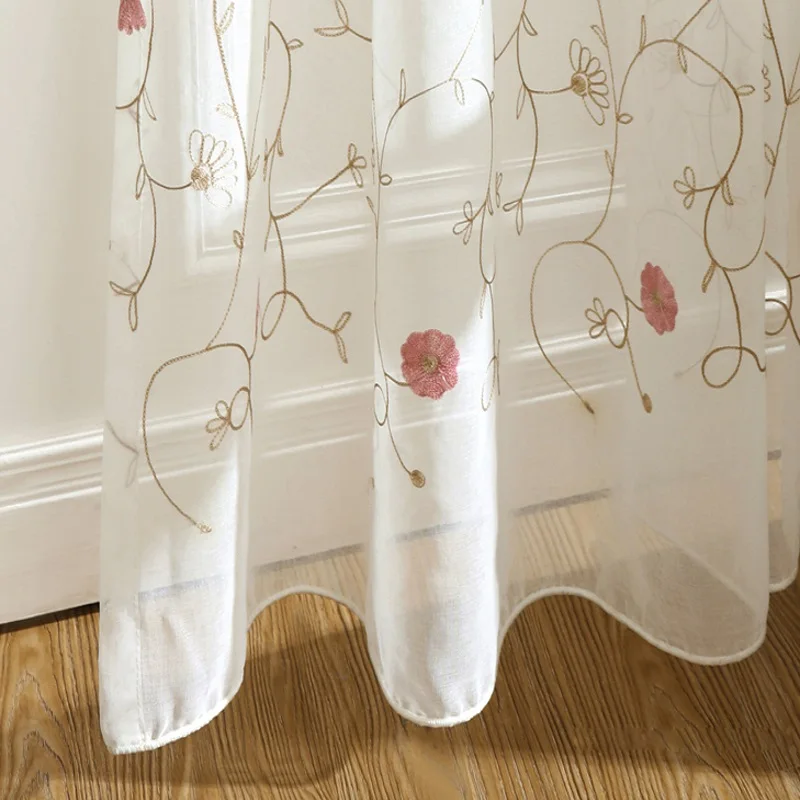 Занавески с вышитыми цветами для гостиной 400 и 20 дюймов|curtain layering|curtain hangingcurtain specials