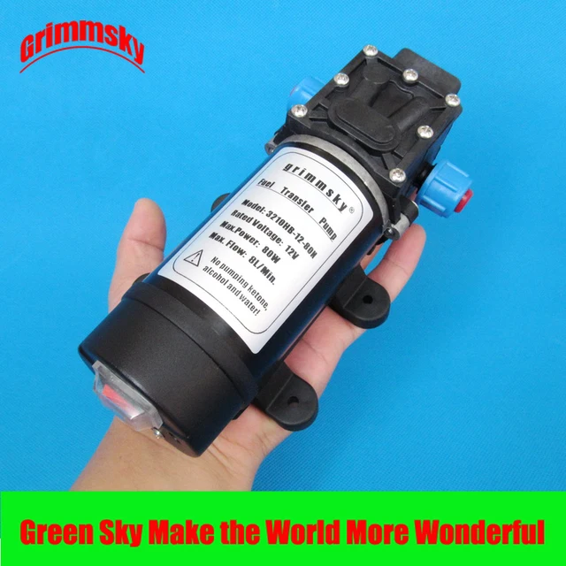 8L/Min 80W 12V DC High Flow oil suction pump for Gasoline, diesel