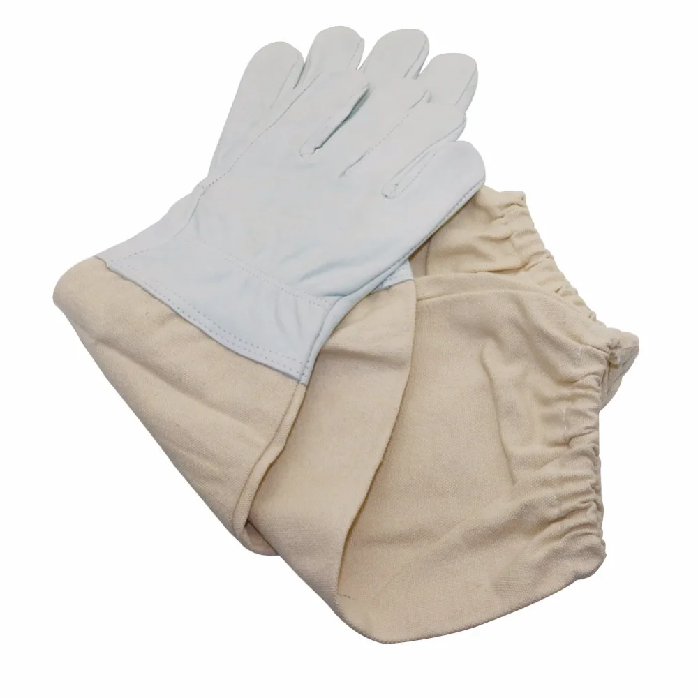 Beekeeping Protective Gloves Goatskin Linen Long Sleeves Beekeeping Gloves Apiculture Beekeeper Protection Gear 1 Pair
