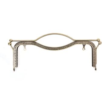 

2020 Metal DIY 27cm Coin Purse Bag Handle Handbag Clasp Lock Arch Frame Accessories Fashion 4 Colors New Women Bags Handle 1pc