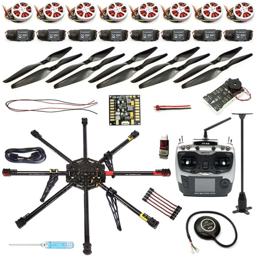 JMT DIY gps Drone углеродного волокна 8 оси самолета PX4 2.4.8 Полет контроллер APM2.6 gps 350KV двигателя 40A ESC Радиолинк AT9S TX RX