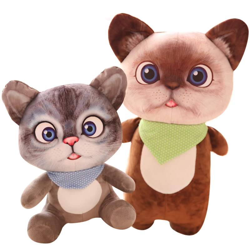 Дропшиппинг 3D печать милый Кот кукла кошка плюшевая игрушка плюшевая кукла девочка Спящая Подушка подарок игрушки