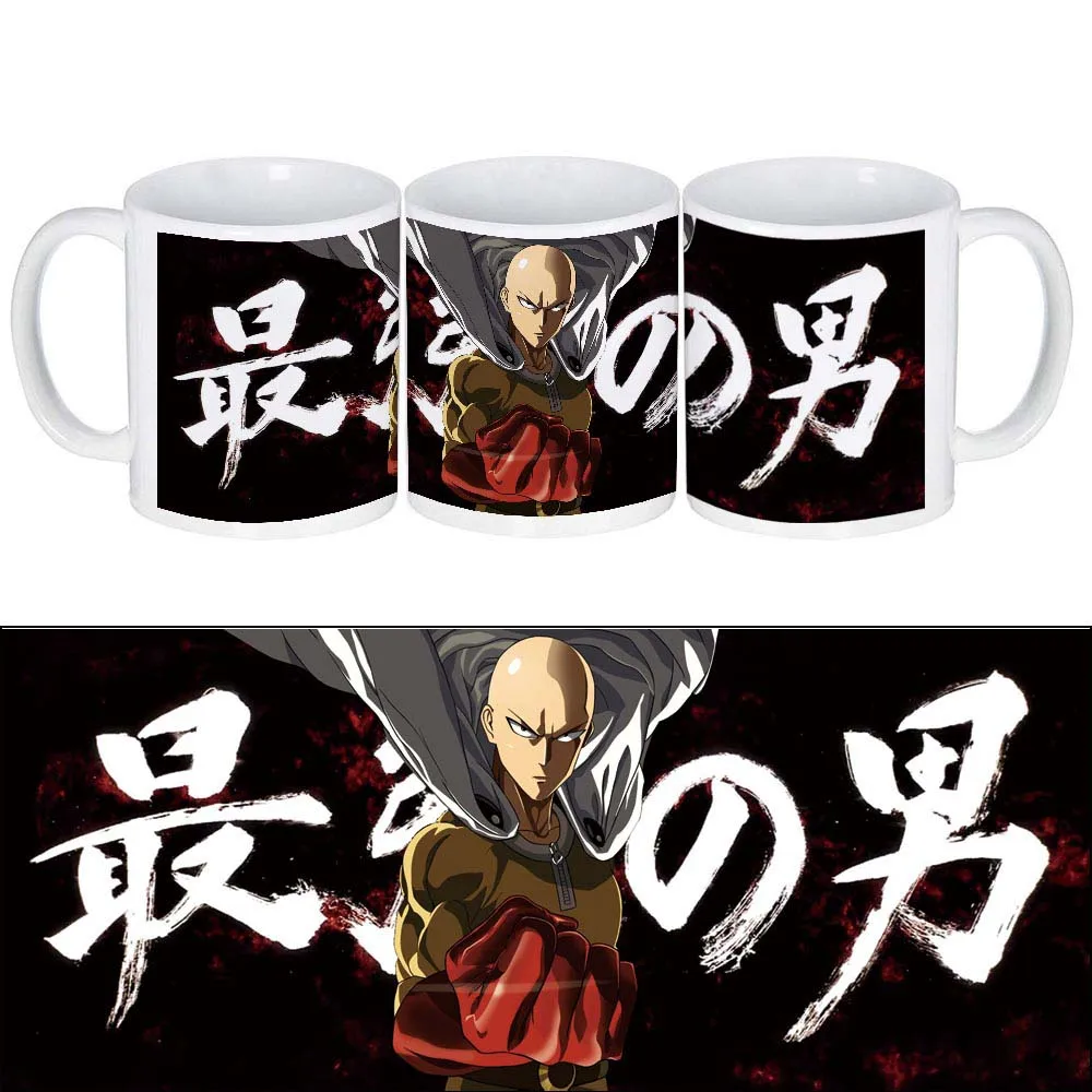 Saitama кружка Аниме One Punch Man чашка керамическая кофейная белая 11 унций|Кружки| |