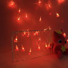 6 м 40 светодио дный Рождественские огни строку Санта Клаус обувь украшение лампы Главная Свадебная вечеринка Декор Крытый строки лампы