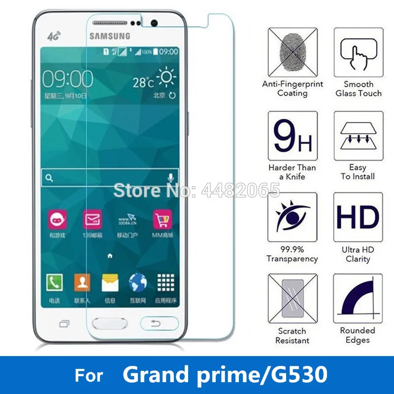 2 шт. 0 3 мм закаленное стекло для Samsung Galaxy Grand Prime Защитная пленка экрана G530 G5308 G530W |