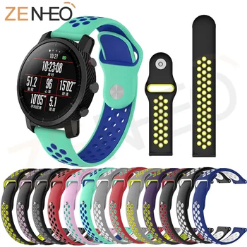 

Smart Accessories for Huami Amazfit 2 2S Stratos strap 22mm Band for Xiaomi Watch 1 2 Amazfit Double Color Replacement Band