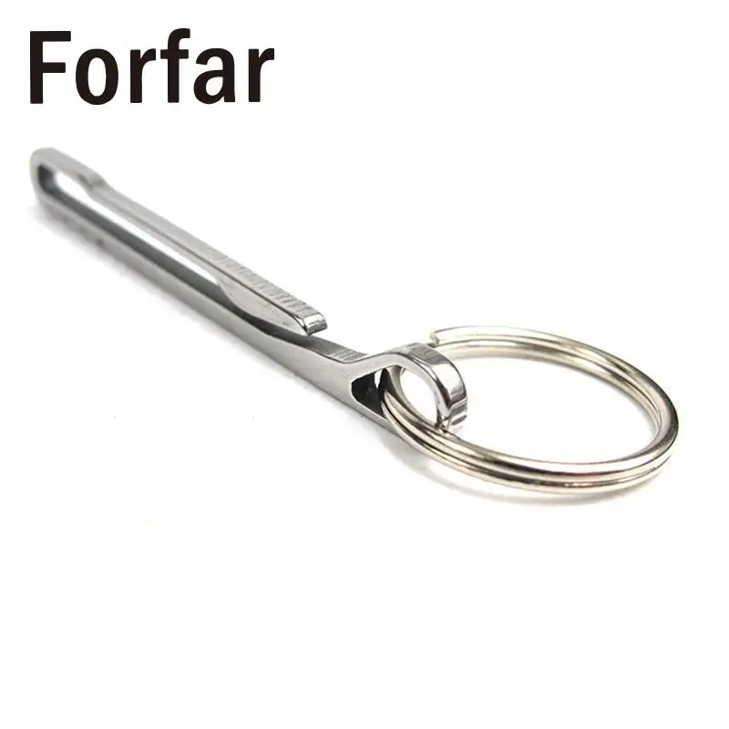 Forfar Открытый EDC Мульти инструмент кошелек из нержавеющей стали брелок застежка