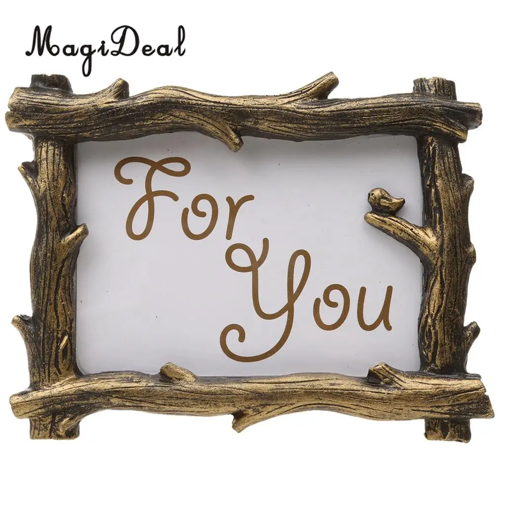 

MagiDeal Vintage Golden Tree Branch Photo Frame Home /Cafe Decor Resin Picture Frame-Perfect Gift